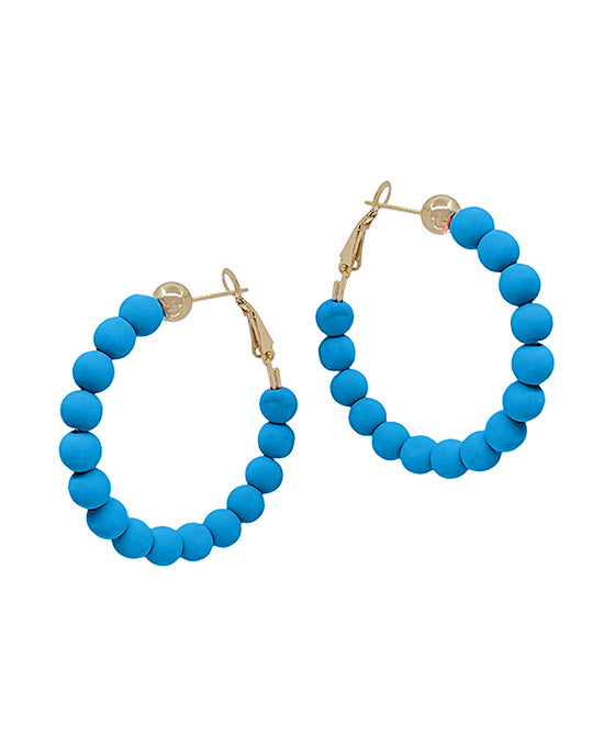 6mm Clay Ball Hoop Earring