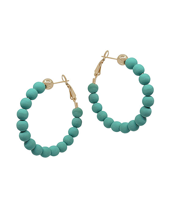 6mm Clay Ball Hoop Earring