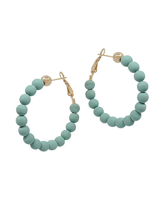 6mm Clay Ball Hoop Earring