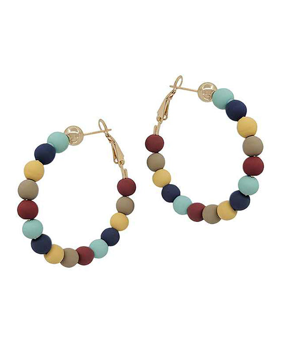 6mm Clay Ball Hoop Earring