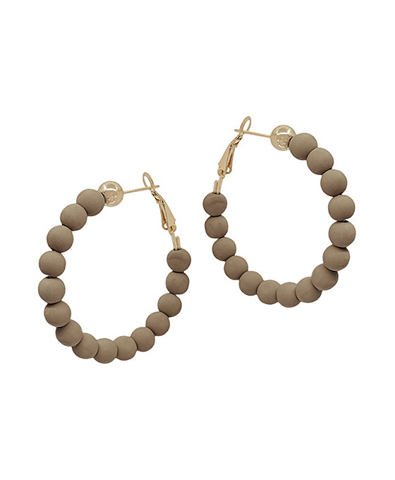 6mm Clay Ball Hoop Earring