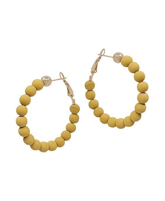 6mm Clay Ball Hoop Earring