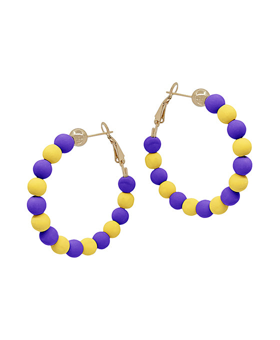 6mm Clay Ball Hoop Earring