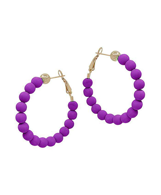 6mm Clay Ball Hoop Earring