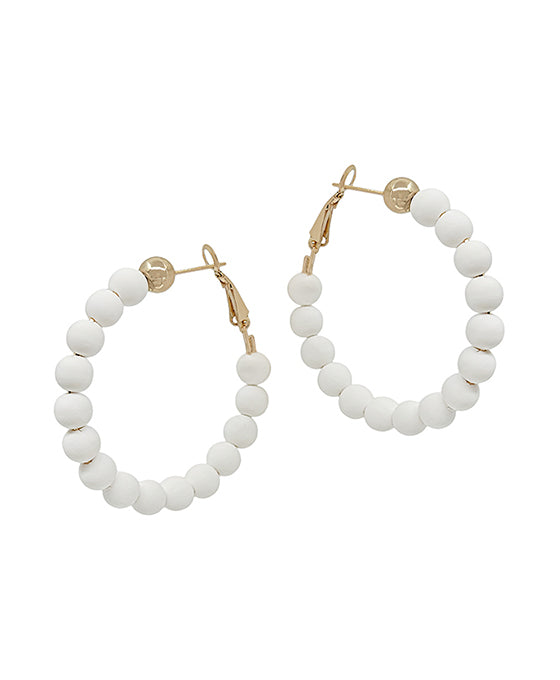 6mm Clay Ball Hoop Earring