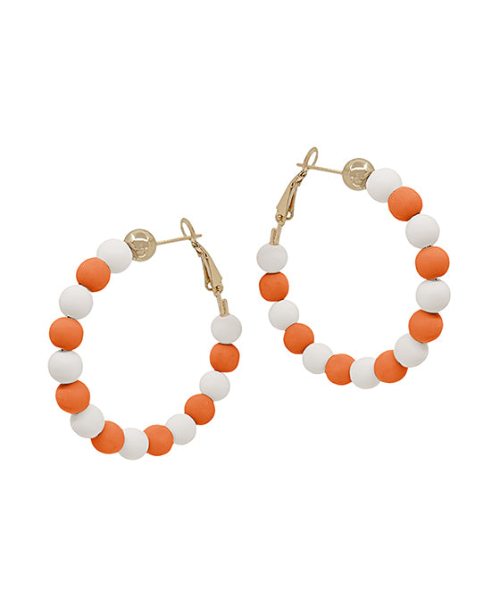 6mm Clay Ball Hoop Earring