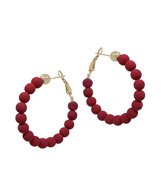 6mm Clay Ball Hoop Earring