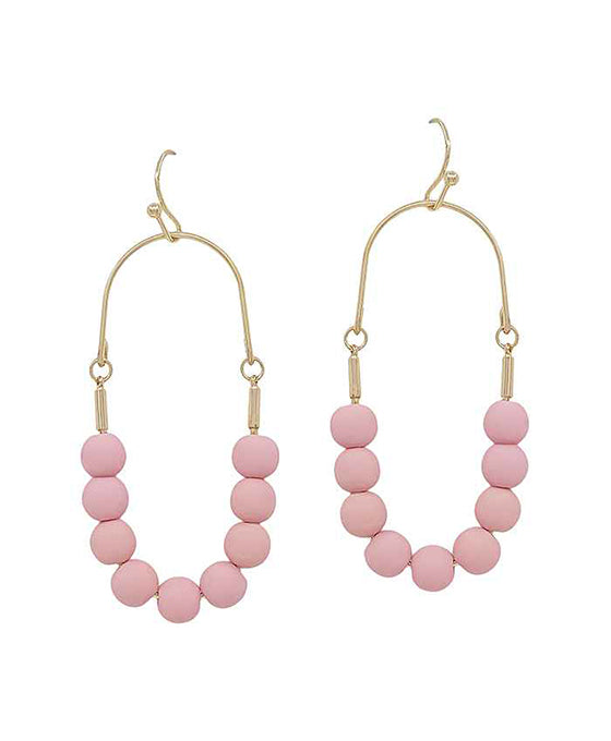 U Shape Clay Ball Wire Earring
