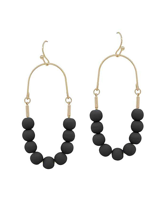 U Shape Clay Ball Wire Earring