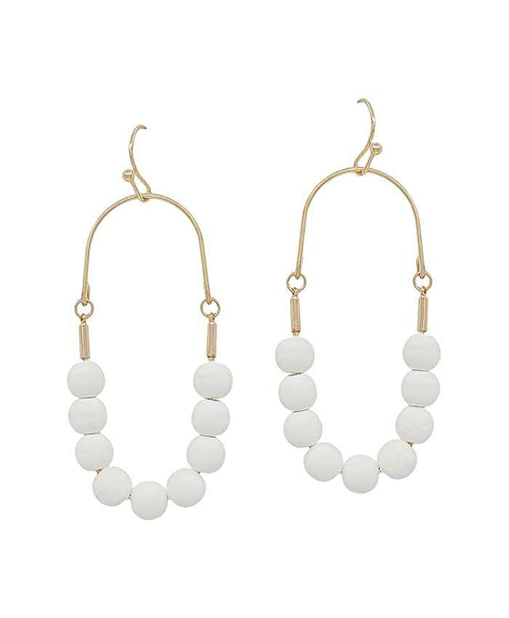 U Shape Clay Ball Wire Earring