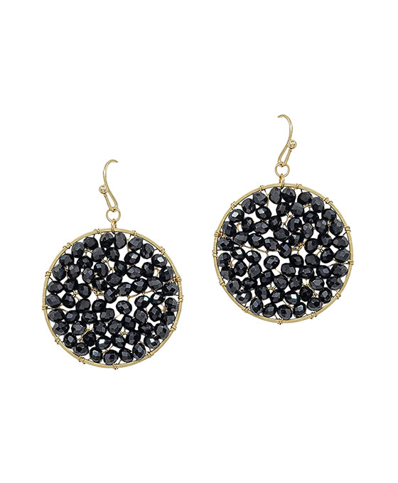 30mm Round Glass Wired Earring