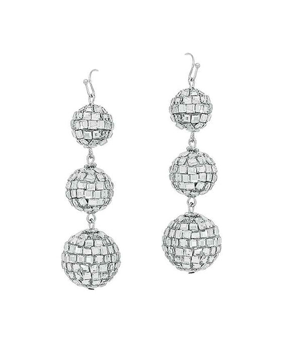 Discoball 3 Drop Earring