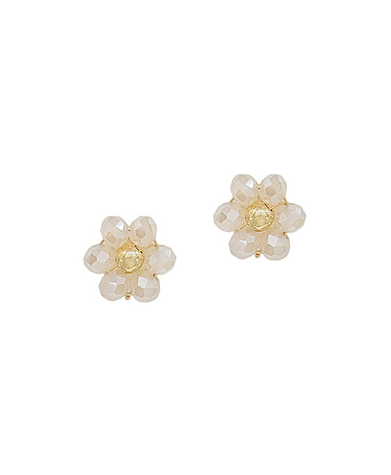 12mm Flower Beads Post Earring