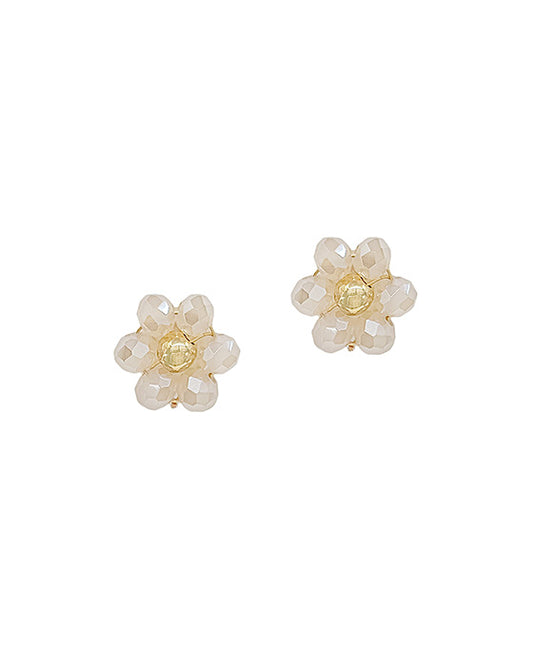 12mm Flower Beads Post Earring