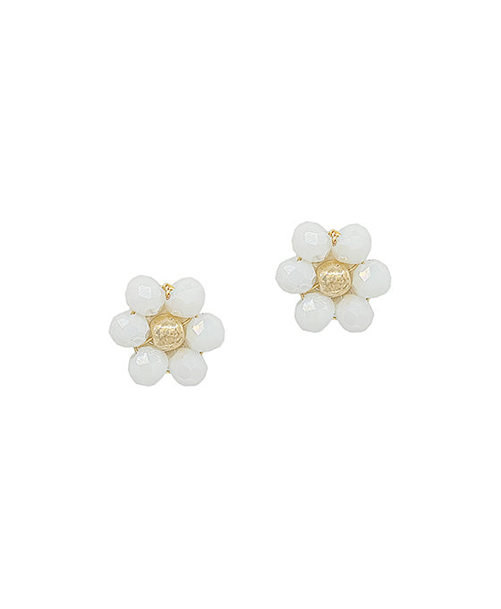 12mm Flower Beads Post Earring