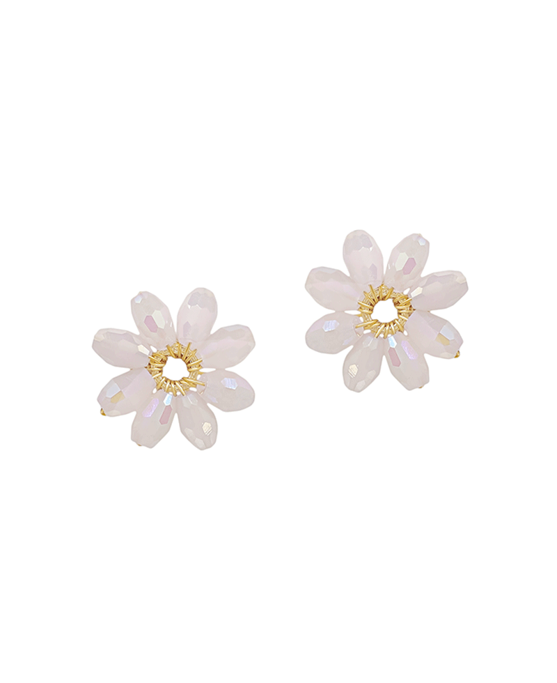 Flower Beaded Post Earring