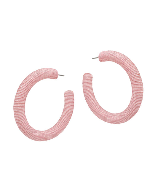 2 Inches Thread Wrapping Round Hoop Earring
