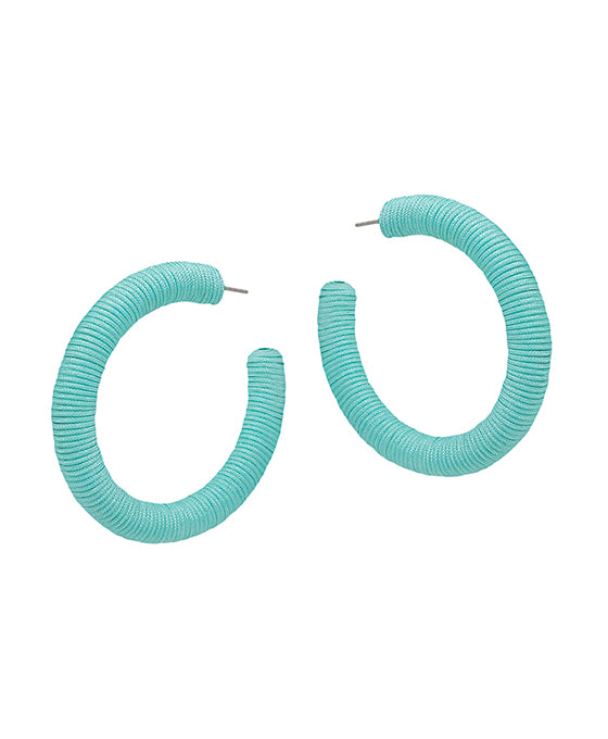 2 Inches Thread Wrapping Round Hoop Earring