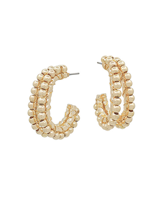 Small CCB Double Layered Hoop Earring