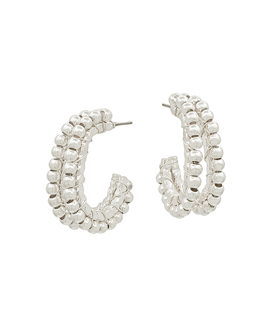Small CCB Double Layered Hoop Earring