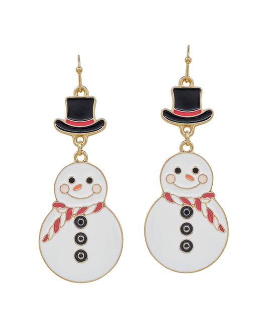 Snowman Charm Earring