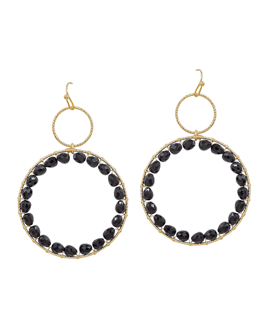 Double Circle Beads Wired Earring
