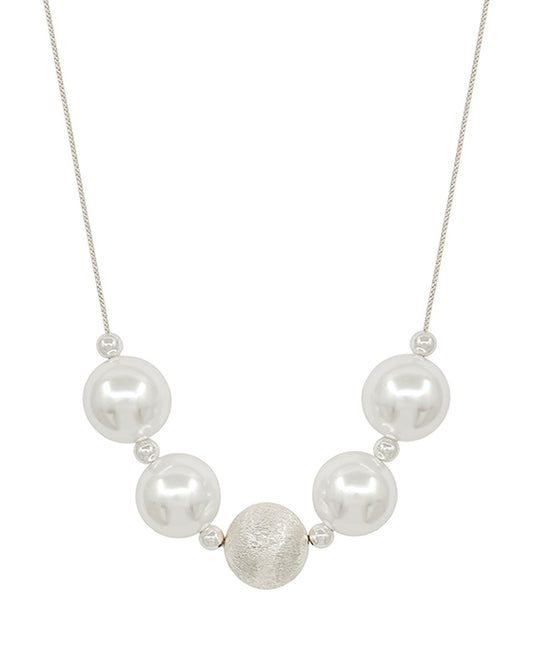 20mm Large Pearl Bead & CCB Short Necklace