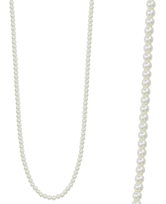 8mm Glass Pearl Necklace w/ Magnetic Clasp