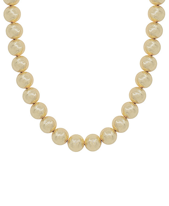 15mm Satin Ball CCB Short Necklace