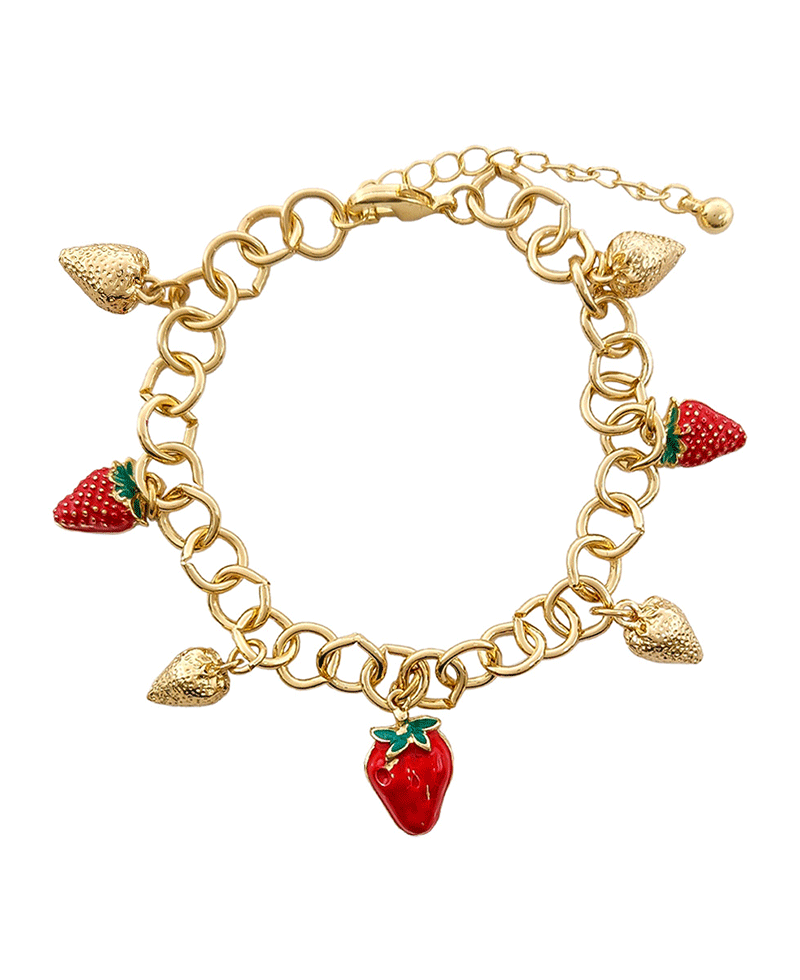 Multi Strawberry Chain Bracelet