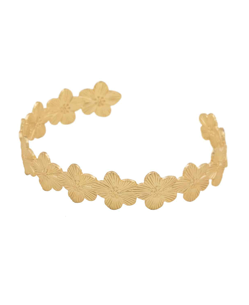 Floral Design Cuff Bracelet