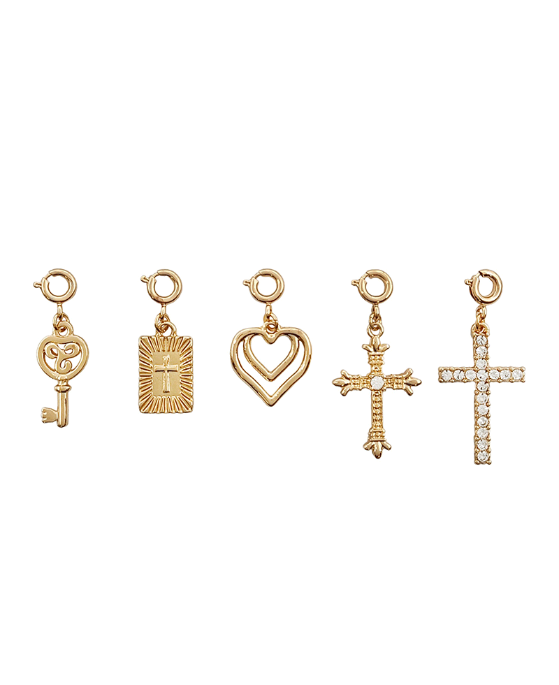 Multi Cross & Heart Charms