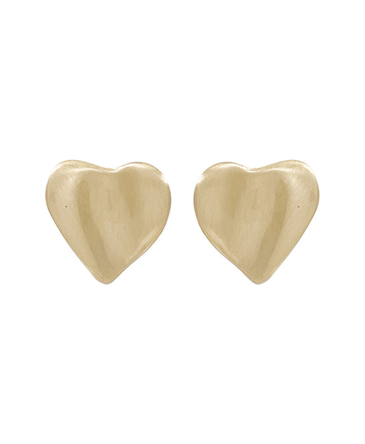 Metal Heart Post Earring