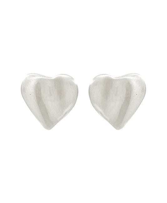 Metal Heart Post Earring