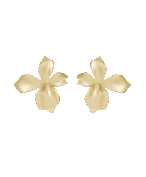 Metal Flower Post Earring