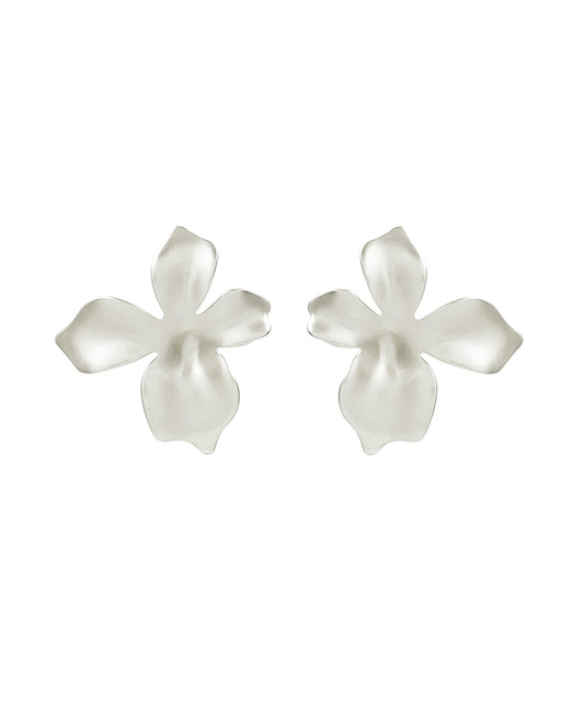 Metal Flower Post Earring