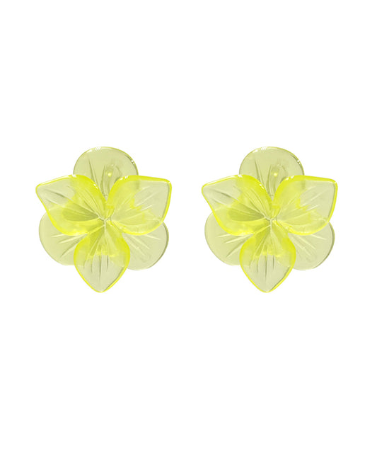Flower Resin Post Earring