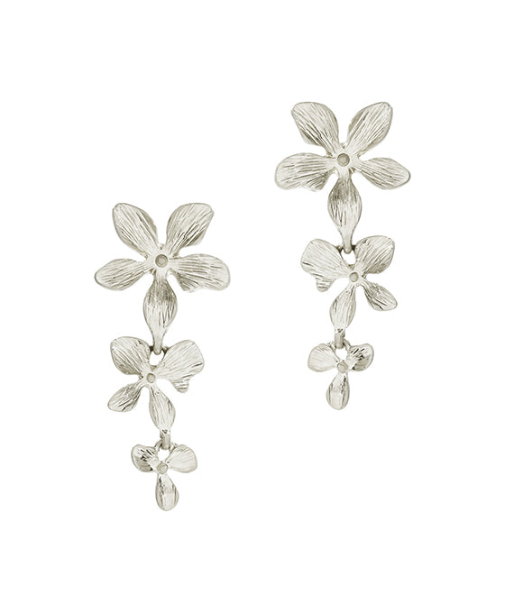 Metal Flower Drop Earring
