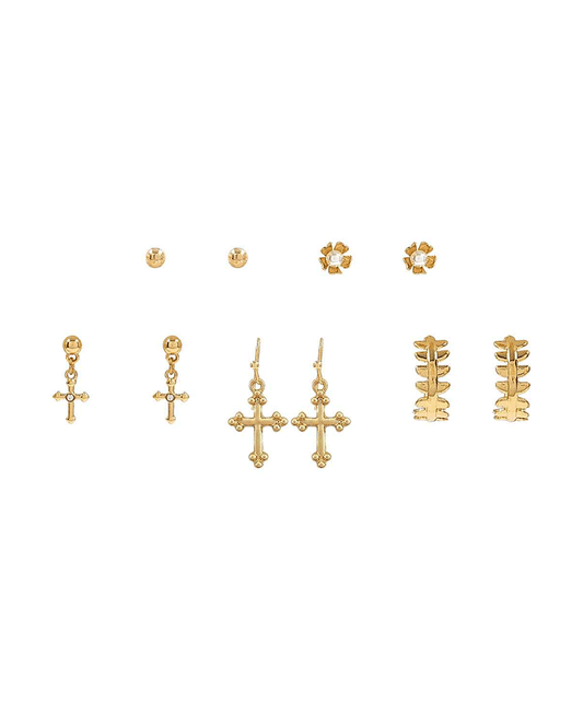 Cross 5 Set Earring