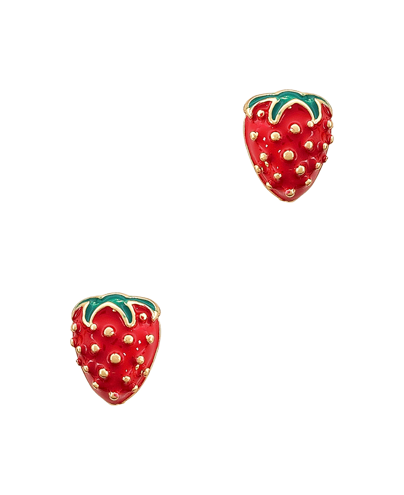 Strawberry Post Earring