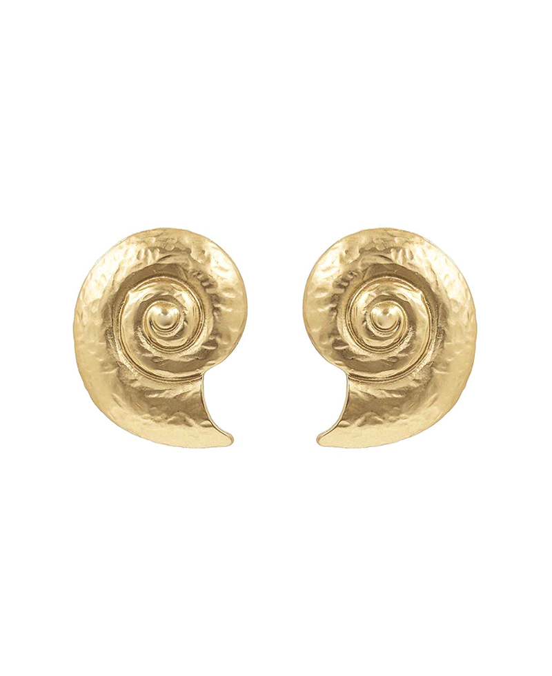 Shell Metal Post Earring