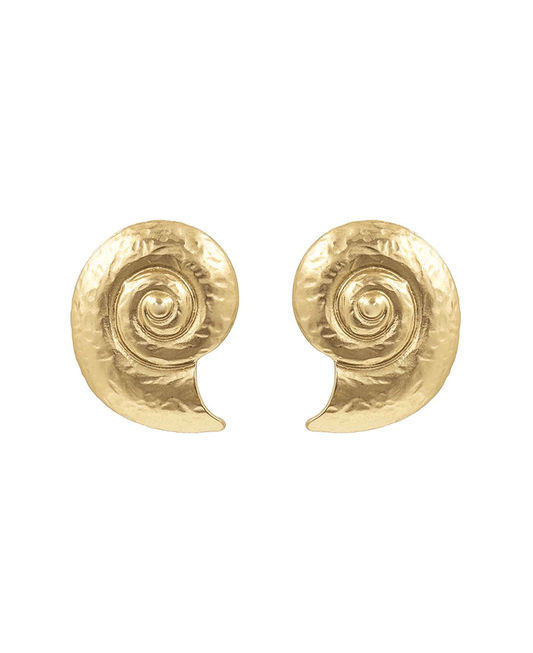 Shell Metal Post Earring
