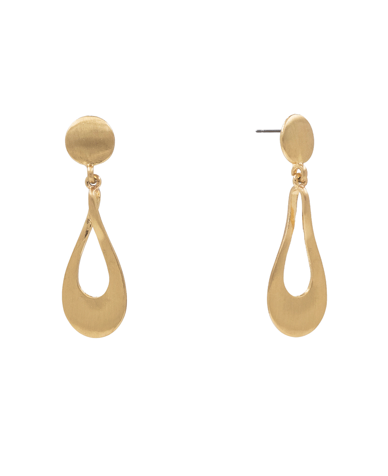 Plated Teardrop Dangle Post Earring
