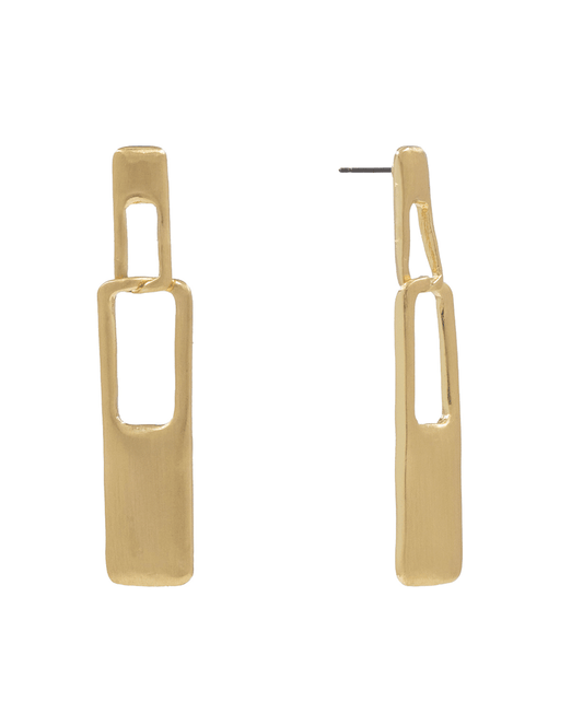 Rectangular Link Drop Earring
