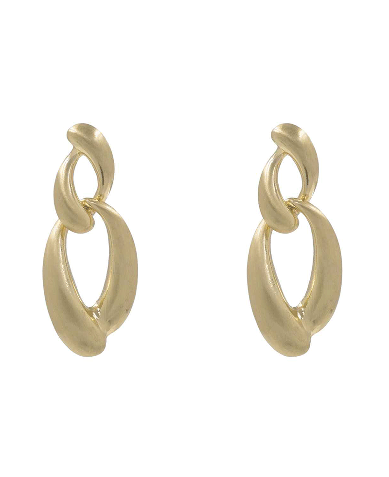 Interlocking Twisted Loop Post Earring