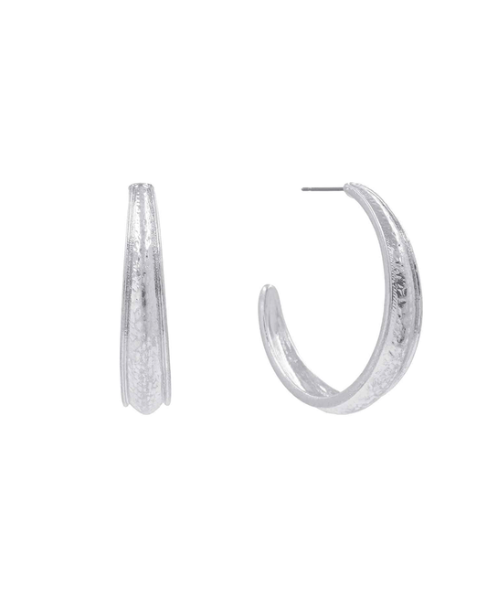 Textured Hoop Earring