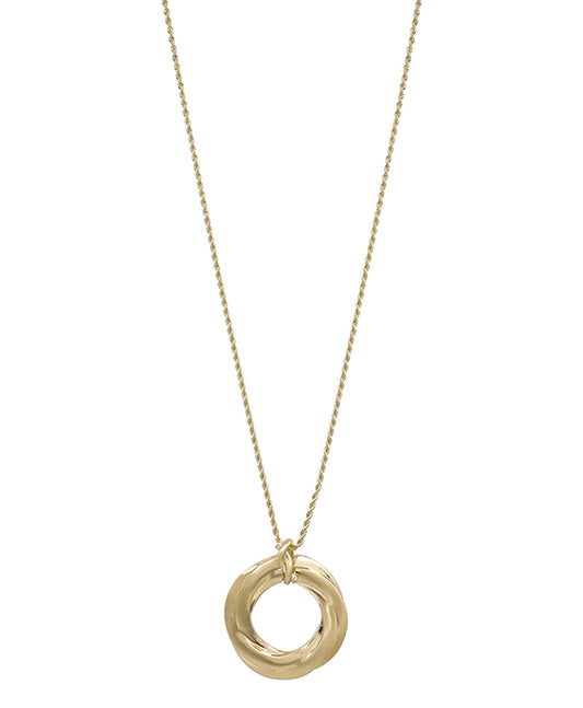 Circle Metal Pendant Necklace