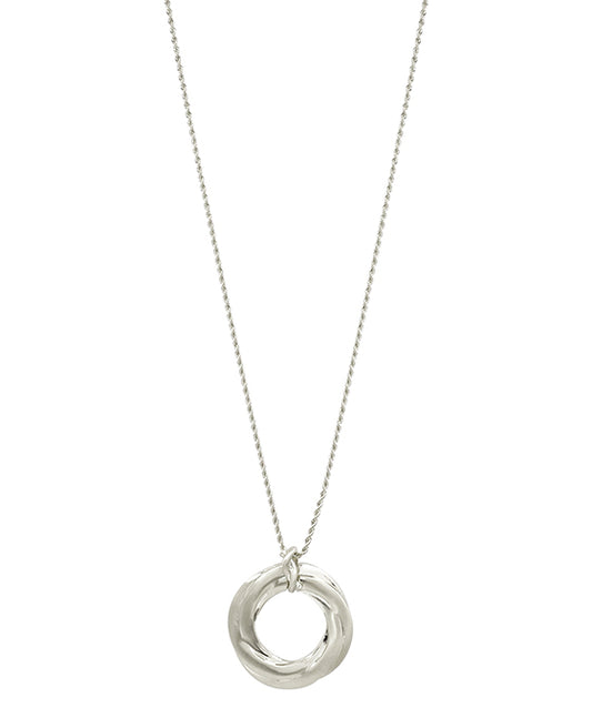 Circle Metal Pendant Necklace