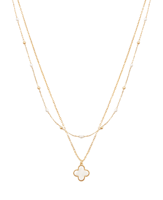 Layered Clover Short Necklace