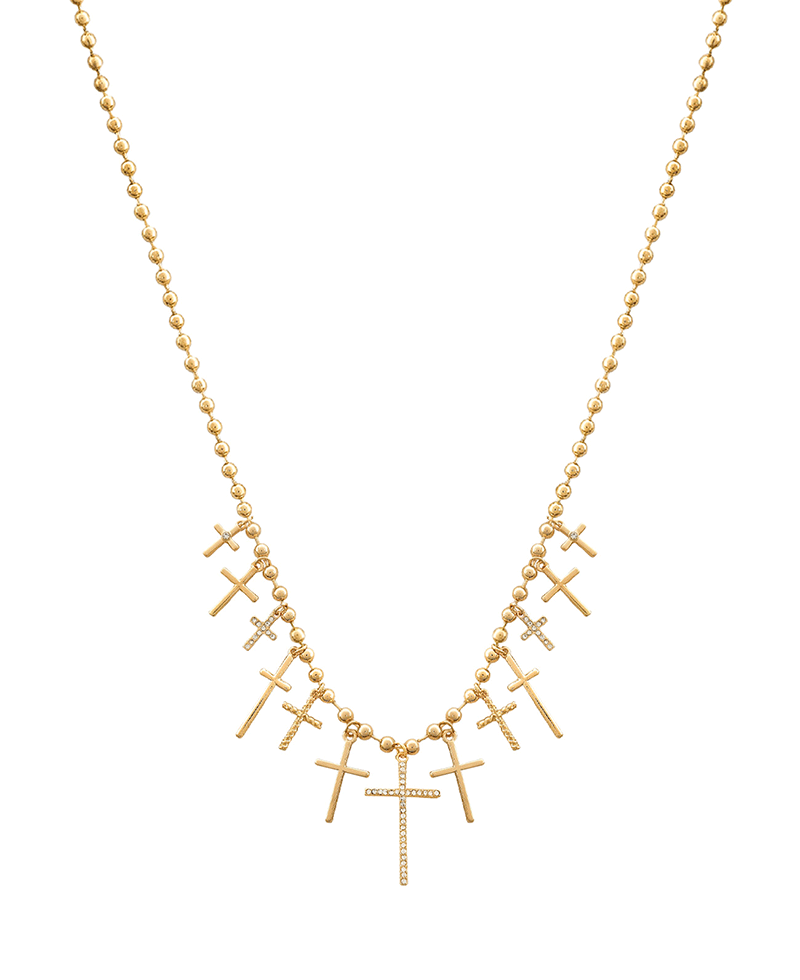Multi Cross Short Necklace